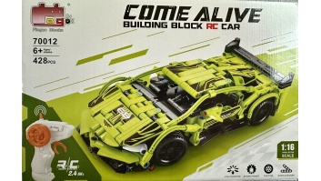 Tālvadības sporta automašīna RC Come Alive konstruktoru klucīši, 428 detaļas