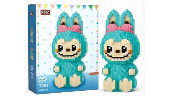 Būvklucīši Lielas Tirkīza zaļā Labubu figūriņas 4073 gab.