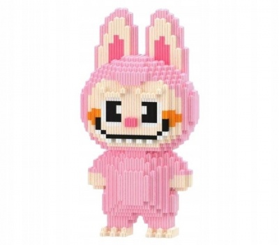 LIELAS ROZĀ LABUBU FIGŪRAS BŪVNIEKU BLOKI 3265 GABALIŅI