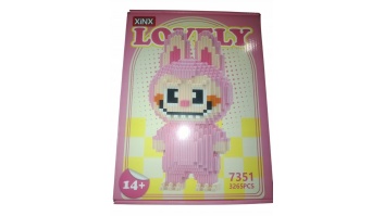 LIELAS ROZĀ LABUBU FIGŪRAS BŪVNIEKU BLOKI 3265 GABALIŅI