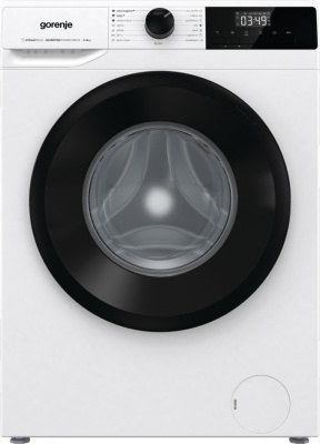 Gorenje | Washing Machine | W11NHPI84AS | Energy efficiency class A | Front loading | Washing capacity 8 kg | 1400 RPM | Depth 54 cm | Width 60 cm | Display | LED | Steam function | White