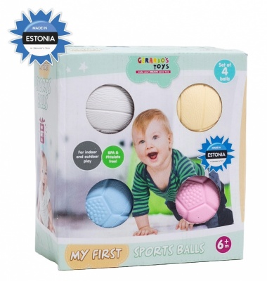 Gerardo's Toys sporta bumbiņu komplekts mazuļiem, 4 gab.