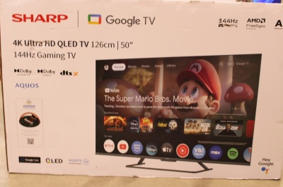 Sharp 50HR7265E | 50 | Smart TV | Google TV | Black | DAMAGED PACKAGING, SCRATCHED ON THE SCREEN