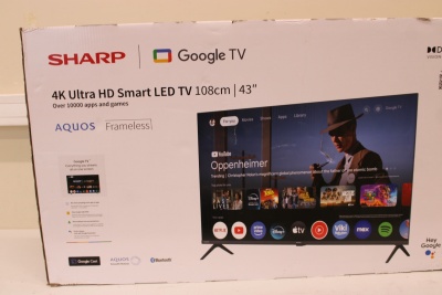 Sharp 43HL4265E | 43 | Smart TV | Google TV | UHD | Black | DAMAGED PACKAGING