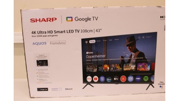 Sharp 43HL4265E | 43 | Smart TV | Google TV | UHD | Black | DAMAGED PACKAGING