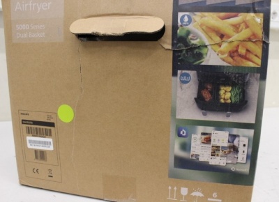 SALE OUT. Philips Dual Steam Air Fryer | NA552/00 5000 Series | Power 2750 W | Capacity 9 L | RapidAir Plus | Black | DAMAGED PACKAGING