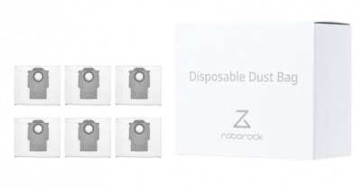 Vacuum Cleaner Accessory|ROBOROCK|Disposable Dust Bag 6pcs|White|For OC0/Q70+/Q70 Max+/OC5/Q75+/Q75 Max+/Q55+/O35/S75 MaxV Ultra/S70 Pro Ultra/S80 Pro Ultra/S85 Pro Ultra/OC0-D/S80+/Q80 Max+/OC5-D/S85+/Q85 Max+/Q55 Pro+/S70 Max Ultra/S75 Max Ultra/Q55 Max