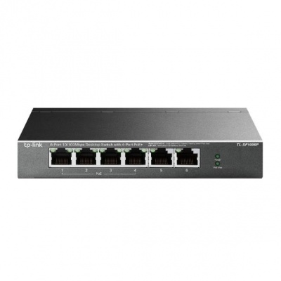 Switch|TP-LINK|TL-SF1006P|Desktop/pedestal|6x10Base-T / 100Base-TX|PoE+ ports 4|TL-SF1006P