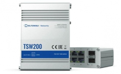 Switch|TELTONIKA|TSW200|PoE ports 8|240 Watts|TSW200