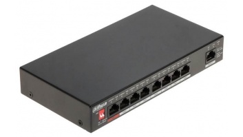 Switch|DAHUA|Type L2|Desktop/pedestal|Rack|1x10Base-T / 100Base-TX / 1000Base-T|PoE ports 8|96 Watts|DH-PFS3009-8ET1GT-96-V2