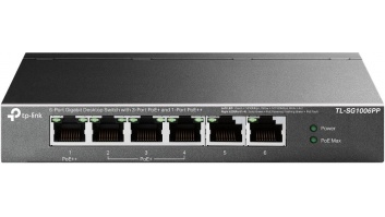 Switch|TP-LINK|TL-SG1006PP|Desktop/pedestal|6x10Base-T / 100Base-TX / 1000Base-T|PoE+ ports 4|TL-SG1006PP