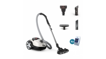 Vacuum Cleaner|PHILIPS|Performer LED 8000 Series|Bagged/For carpets|900 Watts|Noise 75 dB|White|Weight 5.3 kg|XD8142/12
