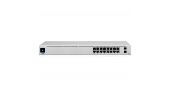 Switch|UBIQUITI|USW-16-POE|Type L2|Desktop/pedestal|Rack|16x10Base-T / 100Base-TX / 1000Base-T|2xSFP|PoE ports 16|PoE+ ports 8|18 Watts|USW-16-POE