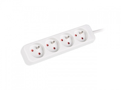 Lanberg Cable Power Strip 4X French Outlets Quality-Grade Copper, 1.5 m | PS0-04E-0150-W