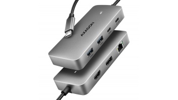 AXAGON USB-C 10Gbps DUAL 4K DISPLAY 7in1 hub | HMC-CUB83X2