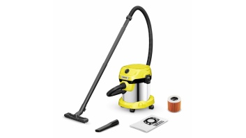 Vacuum Cleaner|KARCHER|Suction power 220 AW|Input power 1000 W|Dust capacity 15 L|Drum vacuum|Cleaning type Dry&wet|Dust container Dust bag|Colour Black/Yellow|1.628-054.0