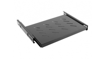 Lanberg 19" sliding shelf 1U/465x347mm, max load capacity up to 60kg | AK-1006-B | Black