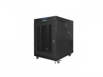 Lanberg | Rack cabinet 19" free-standing 15U/800x1000 (flat pack) with mesh door, LCD | FF01-8015-23BL | Black