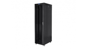 Lanberg | Rack cabinet 19" free-standing 47U/800x1000 (flat pack) with glass door, LCD | FF01-8047-12BL | Black