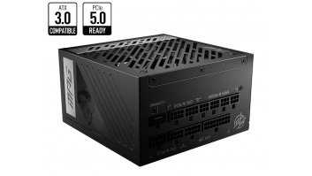 Power Supply|MSI|850 Watts|Efficiency 80 PLUS GOLD|PFC Active|MPGA850GPCIE5