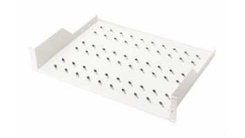 Digitus | Fixed Shelf for Racks | DN-97610 | White | Perfect for storage of components which are not 483 mm (19”) suitable; Slim design which takes space of 2 height units; Easy and quick to mount or dismount; Load capacity: 25 kg; Dimensions:  88 x 482 x