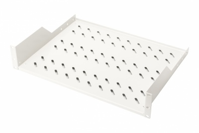 Digitus | Fixed Shelf for Racks | DN-97610 | White | Perfect for storage of components which are not 483 mm (19”) suitable; Slim design which takes space of 2 height units; Easy and quick to mount or dismount; Load capacity: 25 kg; Dimensions:  88 x 482 x