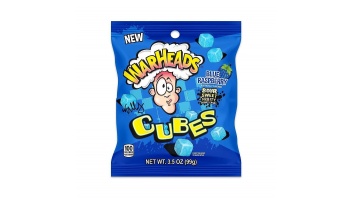 Košļājamās konfektes WARHEADS CUBES (BLUE RASPBERRY), 99g