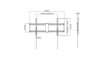 TV SET ACC WALL MOUNT 43-90"/WM-90F-01 GEMBIRD