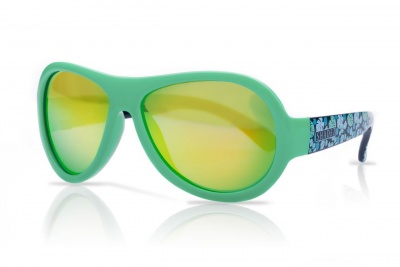 SHADEZ Designer Leaf Print Green Junior bērnu saulesbrilles, 3-7 gadi