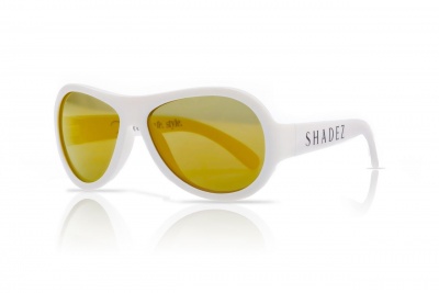SHADEZ Classic White Teeny bērnu saulesbrilles, 7-15 gadi