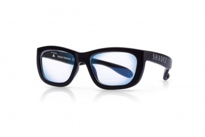 SHADEZ Blue Light Black Teeny bērnu brilles digitālajām ierīcēm, 7-16 gadi