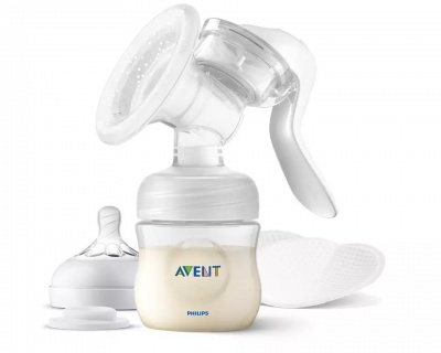 Philips Avent Lotus manuālais krūts piena sūknis ar pudelīti