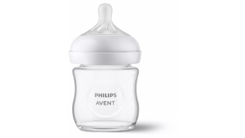 Philips Avent Natural Response stikla zīdaiņu pudelīte 125 ml, jaundzimušā knupītis, 0m+