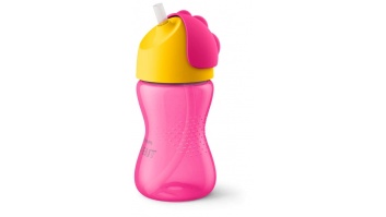 Philips Avent Krūzīte ar elastīgu salmiņu, 300 ml, 12M+, rozā