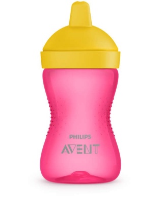 Philips Avent My Grippy mācību krūzīte ar cietu snīpi 300ml, 18M+, rozā