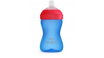 Philips Avent My Grippy mācību krūzīte ar mīkstu snīpi 300ml, 9M+, zila