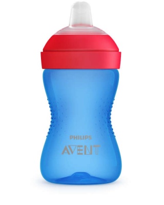Philips Avent My Grippy mācību krūzīte ar mīkstu snīpi 300ml, 9M+, zila