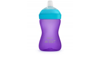 Philips Avent My Grippy mācību krūzīte ar mīkstu snīpi 300ml, 9M+, lillā