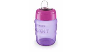 Philips Avent Easy Sip mācību krūzīte,  9M+, 260ml, silikona snīpis, rozā