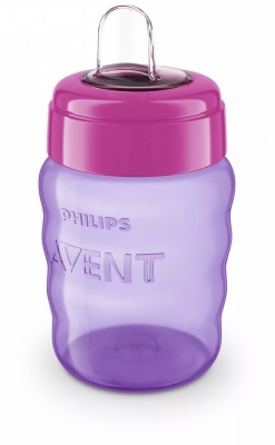 Philips Avent Easy Sip mācību krūzīte,  9M+, 260ml, silikona snīpis, rozā