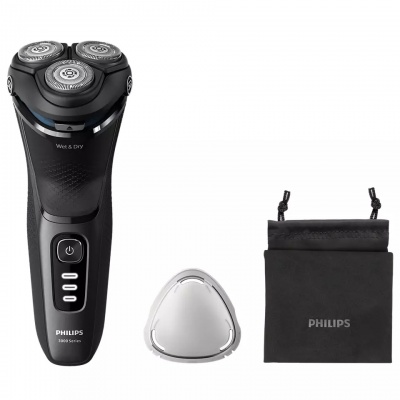 Philips Shaver Series 3000, Wet&amp; Dry skuveklis (lādējams), melns