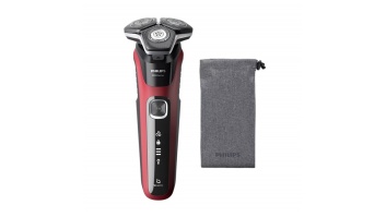 PHILIPS series 5000 Elektriskais skuveklis,  Wet &amp; Dry, sarkana