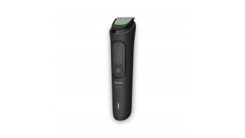 PHILIPS Multigroom series 3000 trimmeris (9-in-1), melns ar zaļu