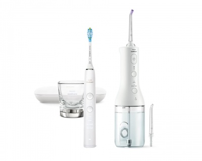 Philips Sonicare Cordless Power Flosser DiamondClean 9000 mutes dobuma irrigators, balts
