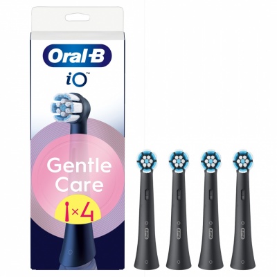 Braun SBF-4 Oral-B GentleCare zobu birstes uzgaļi, melni, 4 gab.