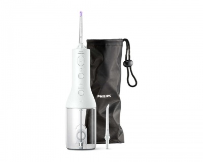 Sonicare Cordless Power Flosser 3000 mutes dobuma irrigators, balts
