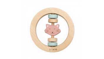 Trixie apaļa koka rotaļlieta mazulim, kaķis, 6m+