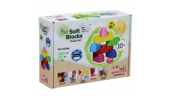 Gerardo's Toys mīksto klucīšu komplekts, 10 gab.