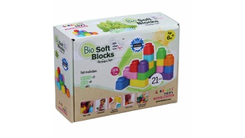 Gerardo's Toys mīksto klucīšu komplekts, 21 gab.