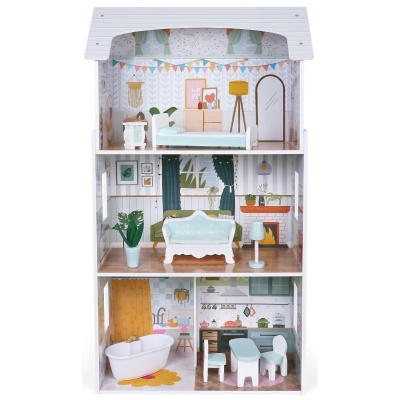 Gerardo's Toys koka leļļu māja ar LED apgaismojumu, Luna